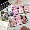 Cute Little Pink Pig-g Phone Case Black Silicone Soft For Samsung S25,S24,S21,S22,S23,S30,Ultra,S20,Plus,Fe,Lite
