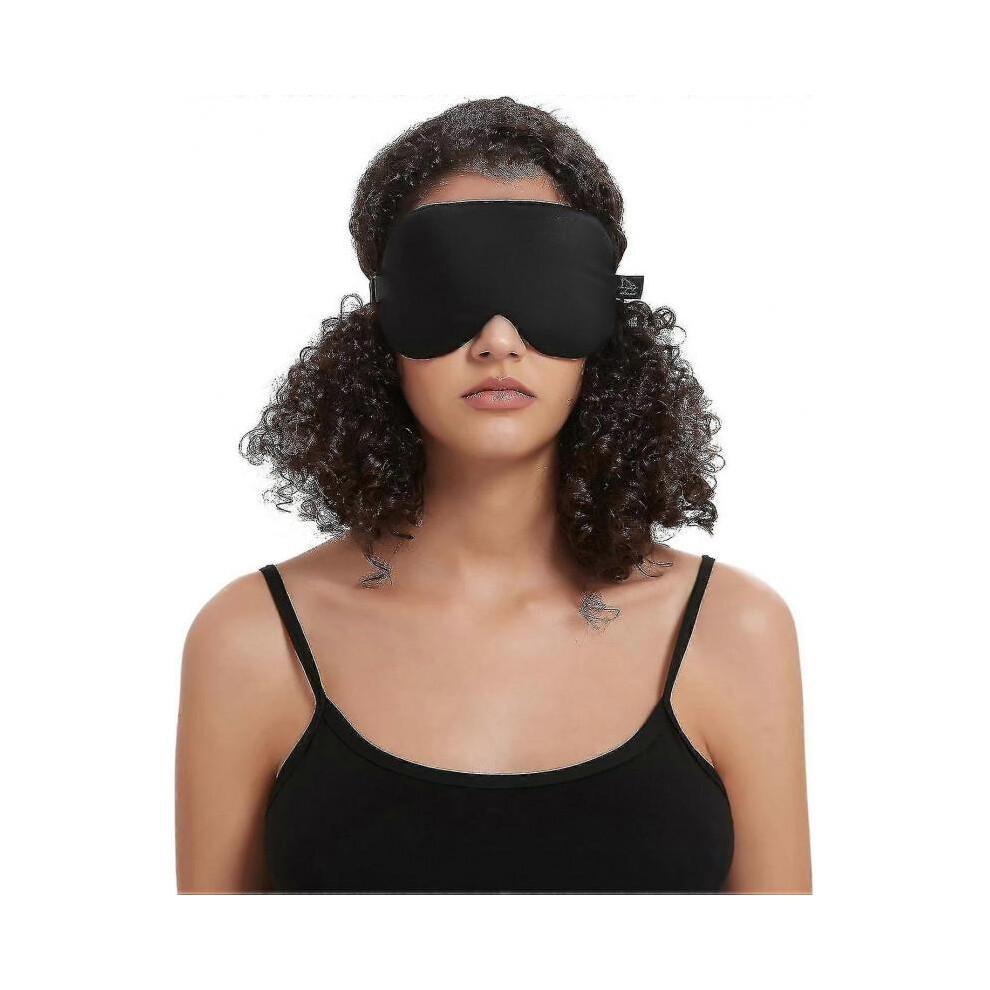 Luxury Silk Sleep Mask Made from Organic Mulberry Silk, Cooling, Pressure-Free, Contoured Eye Area, Handmade