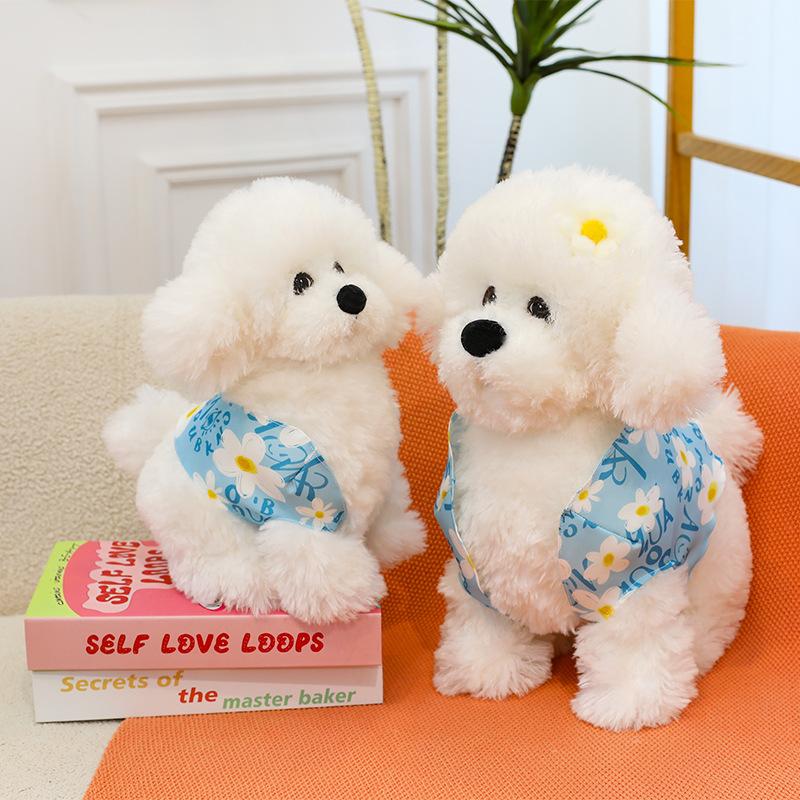 New Bichon Poodle Plush Toy Cute Dog Doll Doll Girls Children's Birthday Gift