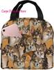 Unisex Food Warmer Bag Chihuahua Dog Lunch Bag Reusable Lunch Box Lunch Cooler Tote
