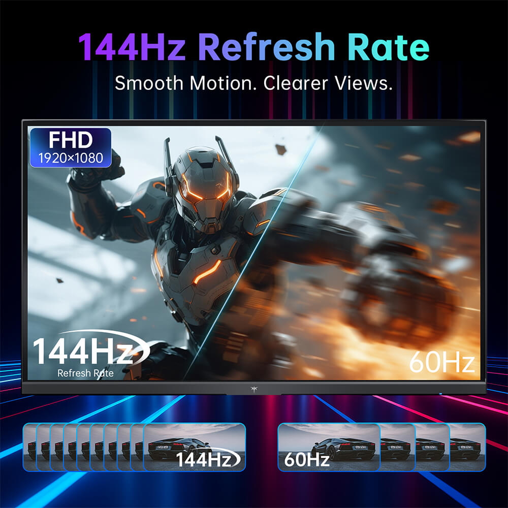 KTC H24B9S-2 23,8" 144Hz Gaming-Monitor, Schnelles IPS FHD 1080p, 113% sRGB, Blaulichtreduziert, VESA-montierbar, HDMI/VGA, Homeoffice & Gaming-Display