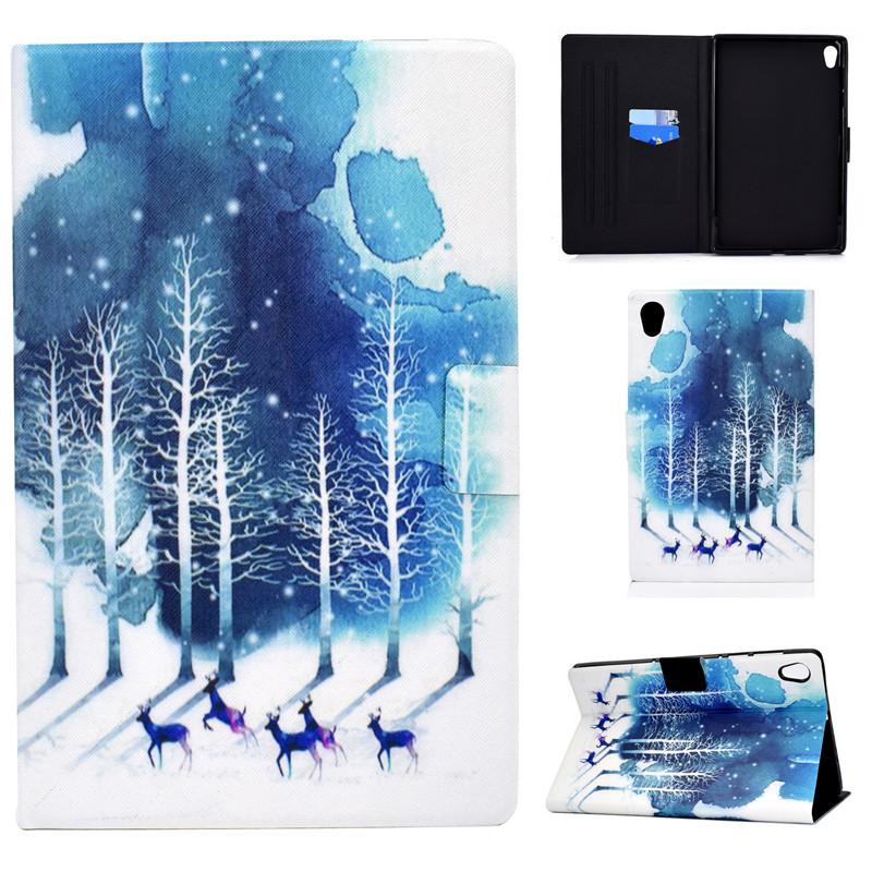 

For Lenovo Tab M10 HD 2nd Gen TB X306F X306X 10.1 inch Tablet Case Puppy Painted Wallet Stand Funda For Lenovo Tab M10 HD Cover M10 HD 2nd TB-X306FX оленевий