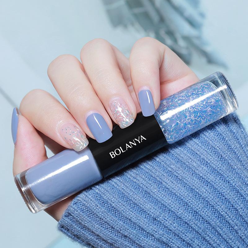 2-in-1-Nagellack mit zwei Enden, auf Ölbasis, schnelltrocknend, keine UV-Lampe erforderlich, lang anhaltender, splitterfester Nagellack