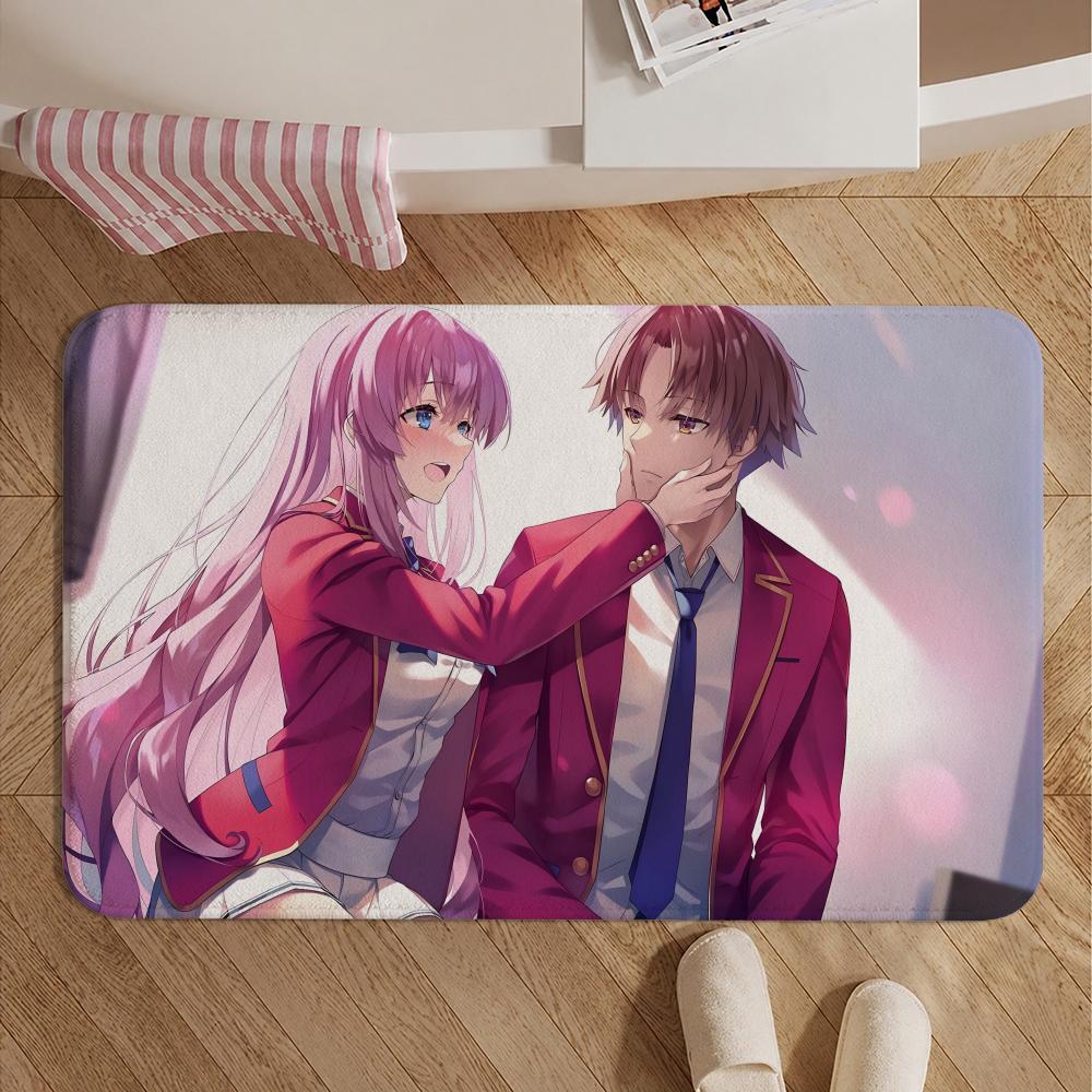 Anime-Classroom of the EliteS Floor Mat Soft Non-Slip Bath Mat, Bedside Carpet, Absorbent Doormat for Home