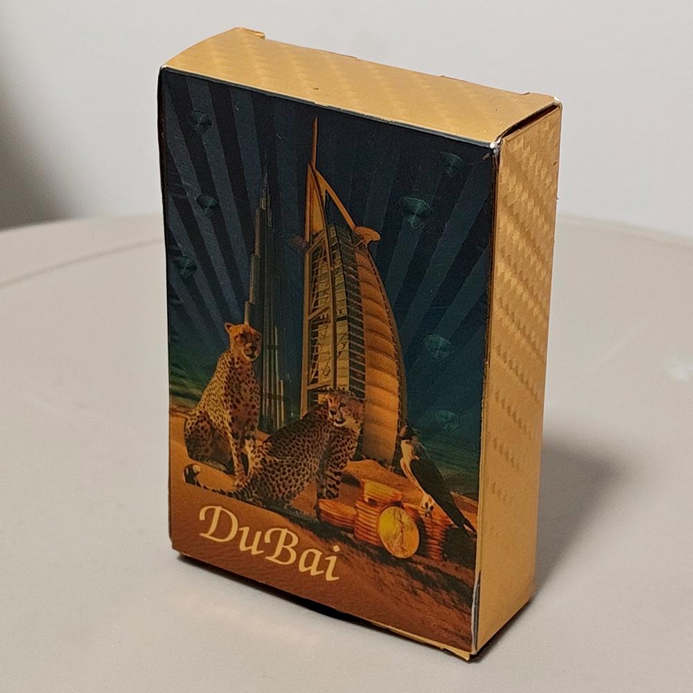 9*6cm Dubai Collection: 54 Pcs Premium Gold Foil Waterproof Playing Cards - Elegant Arabesque Style Poker Deck