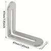 5pcs 47mmx47mmx19mm Furniture Reinforcement Right Angle Connector L Bracket Single Slot Corner Code Silvery Adjustable L Bracket