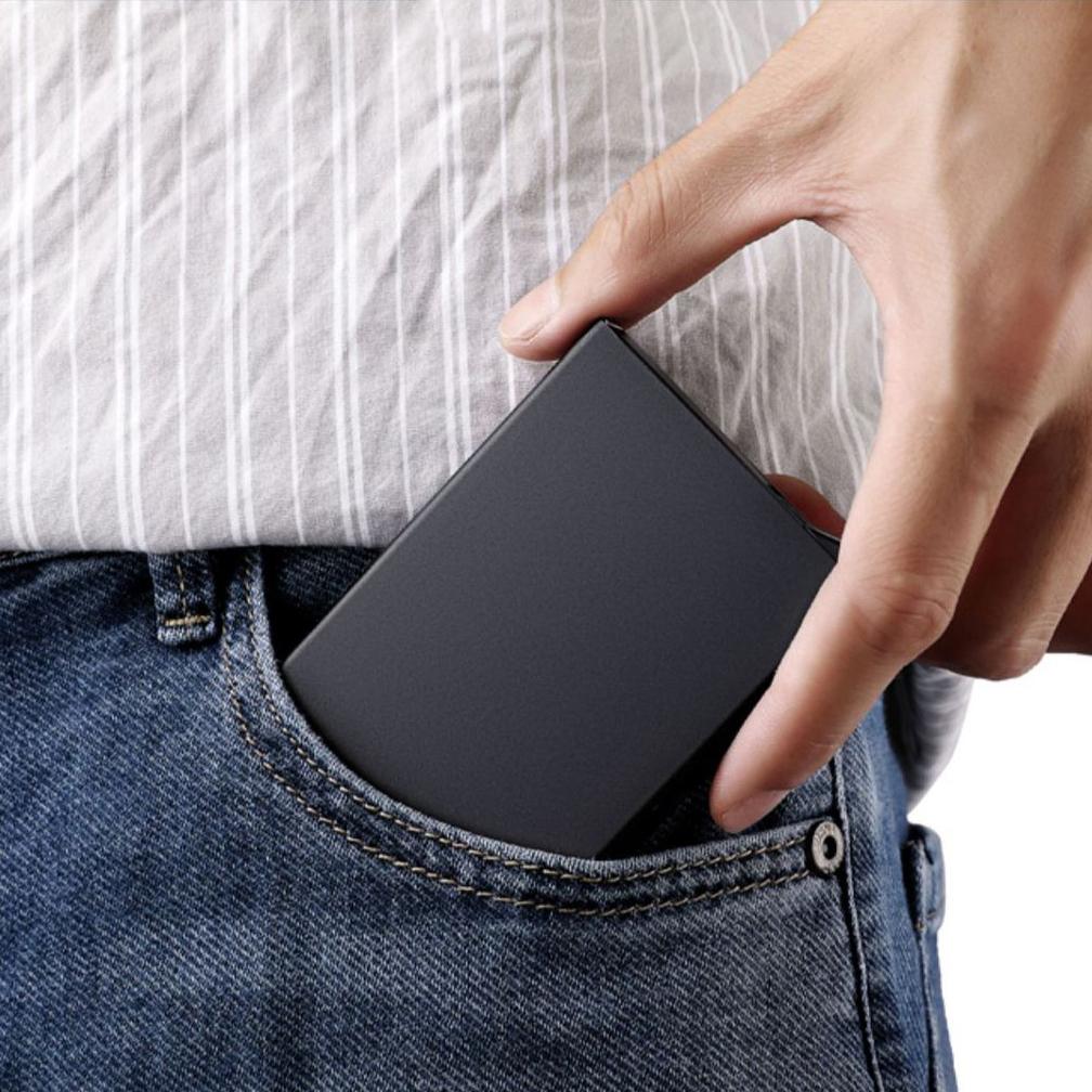 Rfid ID Credit Card Holder Case Smart Minimalist Aluminium Metal Wallet Thin Pop-up Cardholder Wallets for Men Creditcard Case