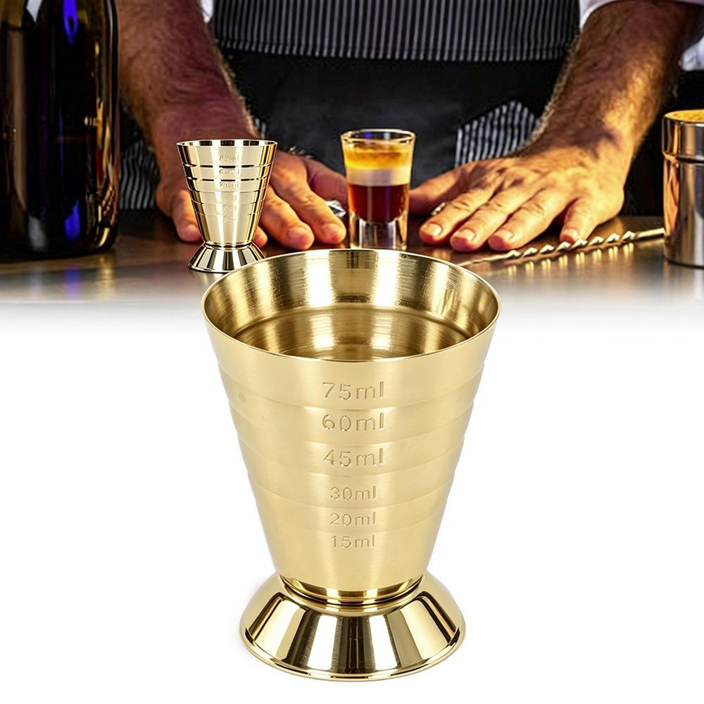 3 Scales Bar Measuring Cup 304 Stainless Steel Kitchen Measuring Cup Cocktail Jigger Restaurant