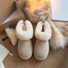 Warm snow boots thick-soled short tube plush thick inside winter plush plush cotton shoes