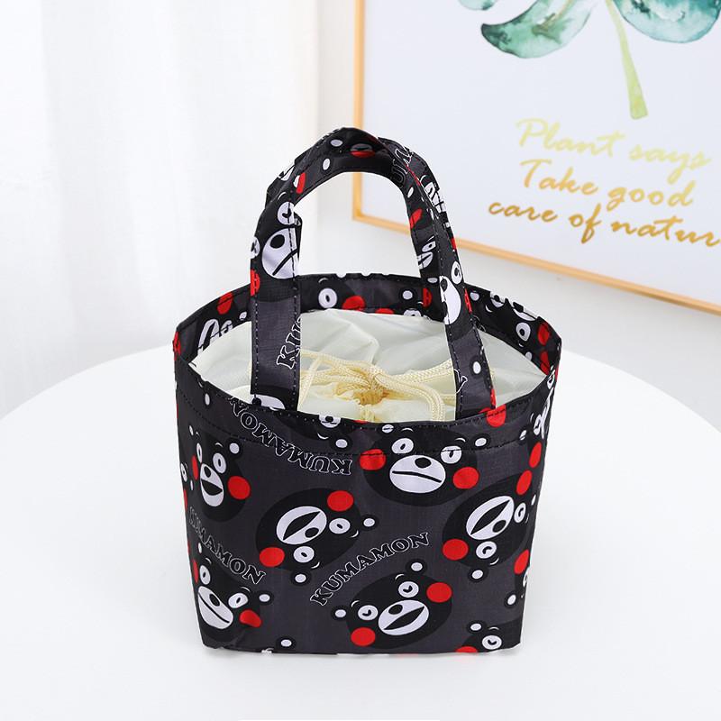 

Изолированная сумка для ланча с завязками для прогулок, пикников и Kumamon