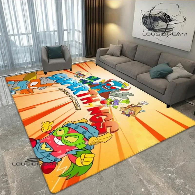 Cute cartoon Super Zings printed carpet Non -slip carpet Yoga mat door mat photography props kitchen mat area rug birthday gift