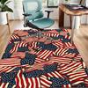 American Flag Polyester Carpet, Soft Indoor Mat for Office Chair, Living Room, Computer Desk - Decorative Home Office Rug Design