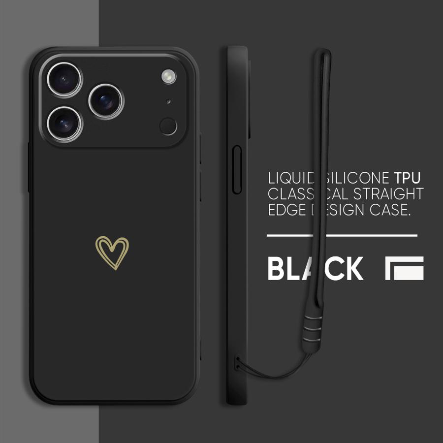 

With Lanyard Love Case for Apple iPhone 17 Pro Max XS XR 15 11 13 Mini 7 8 Air 12 Plus 16 Phone Cover iPhone17 Pro