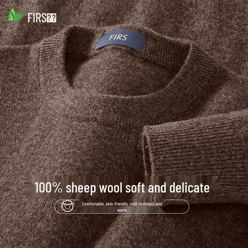 

Мужской свитер Shanshan из 100% шерсти, легкий, с круглым вырезом 3XL