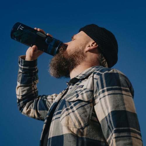 Super Sparrow 1 Liter Water Bottle - Wide Mouth TouchGulp Water Bottle - Leakproof, BPA-Free Tritan Drinking Bottle - Lightweight and Sustainable for