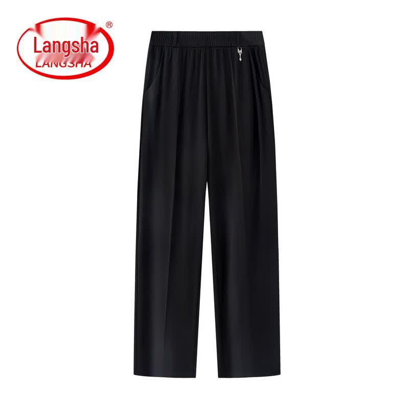 Langsha Women's Plus Size Summer Straight-Leg Pants