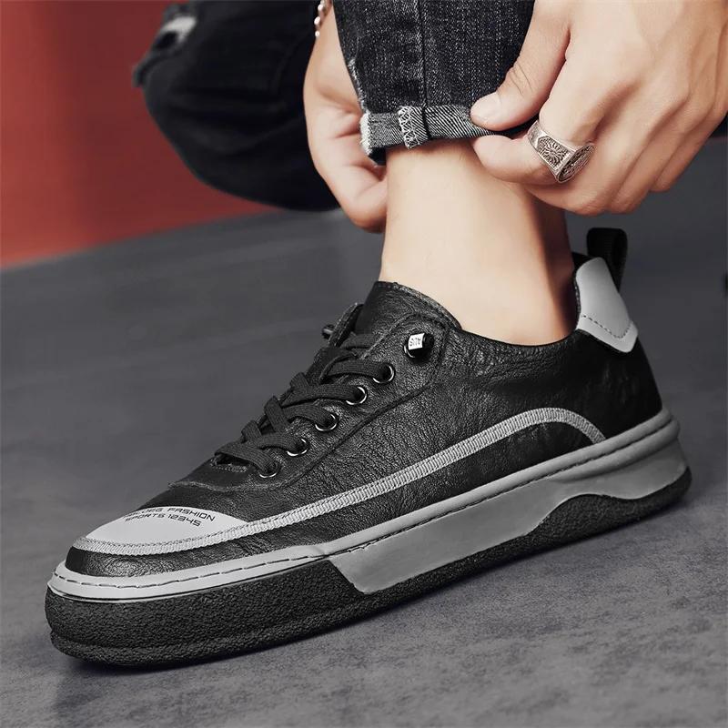 Fashion Handmade Leather Casual Oxford Shoes Outdoor Design Sneakers Mans Comfortable Leather Shoes Men Fashion Hot Sale Driving Shoes