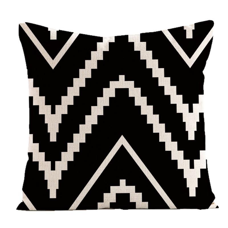 Modern Minimalist Geometric Patterns Throw Pillow Cover With Short Plush Print For Living Room Sofa Decoration Cushion Cover