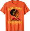 Juneteenth Rooted In Freedom Since 1865 Black Queen Tshirt Unisex Unisex Short Sleeve Celebration Tee 1865 Juneteenth Tshirt Gift
