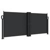 VidaXL Auvent latéral rétractable noir 100x600 cm, écran d’intimité de jardin, brise-vue de balcon, écran d'extérieur, 4004579