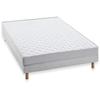 Mattress Set 140x190 Cm + Base - Foam - 5 Zones - 15 Cm - Firm - DEKO DREAM Airflex