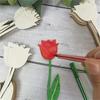 24pcs Unfinished Rose DIY Painting Crafts Funny Flower Graffiti Toys  Mother's Day