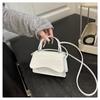 New Vintage Faux Leather Shoulder Bag for Women Solid Color Minimalist Niche Design Commute Handbag