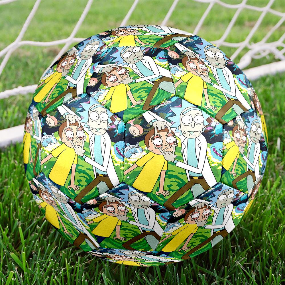 Rick and Morty Theme Size 5 Soccer Ball, Suitable for Both Indoor and Outdoor Matches, a Gift Suitable for Everyone.