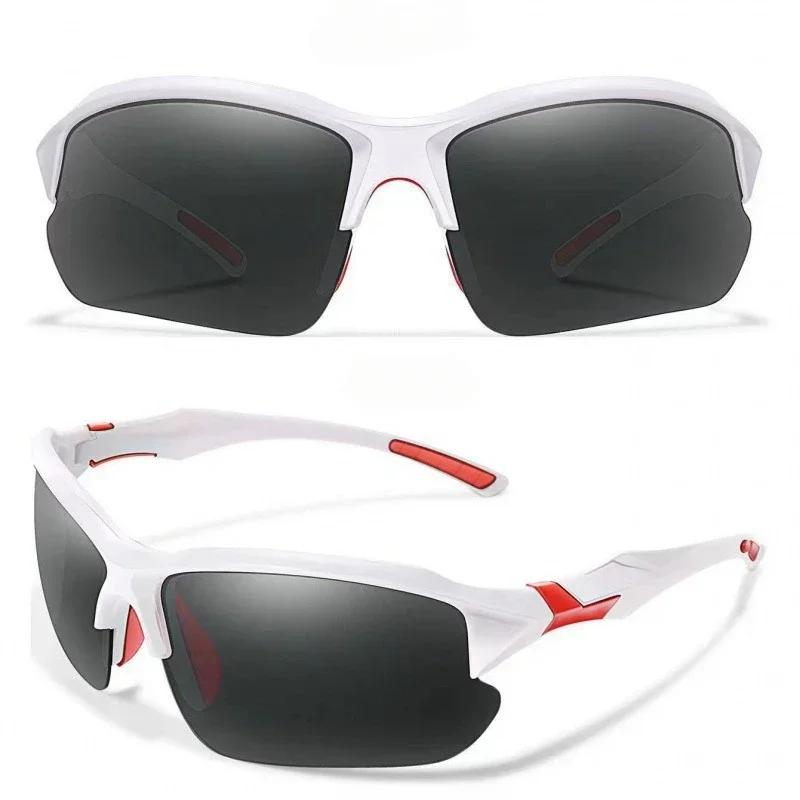 Trendy Bicycle Riding Windproof Goggles Sports Half Frame Outdoor Sunglasses For Men Uv Resistant Driving Sunglasses
