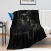 Black Cat Series Printed Blanket for Sofa Bed Travel Camping Living Room Office Conditioning Blanket for All Seasons Gifts