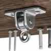 Swing Hanger Bracket Silver Turnable Overhead Mount Polished Mounting
