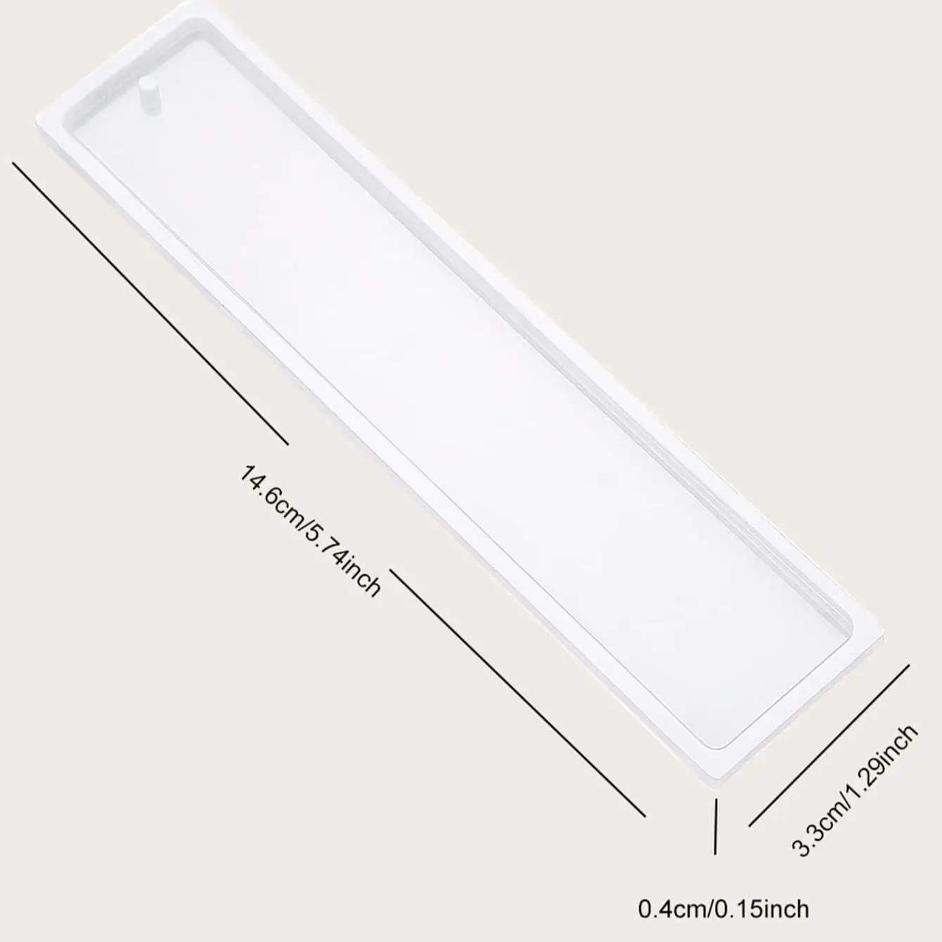 

Rectangle Silicone Bookmark Mold DIY Bookmark Mould Making Epoxy Resin Jewelry DIY Craft Silicone Transparent Mold білий
