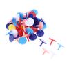 50Pcs/Pack Golf Ball Mark Portable Round Shaped Plastic Flat Golf Ball Position Markers Random Color Golf Accessories