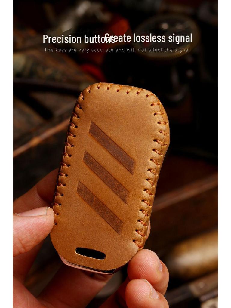 Handmade Leather Key Bag for Kia K5/Zhipao 19 K3 - Personalized Crazy Horse Style