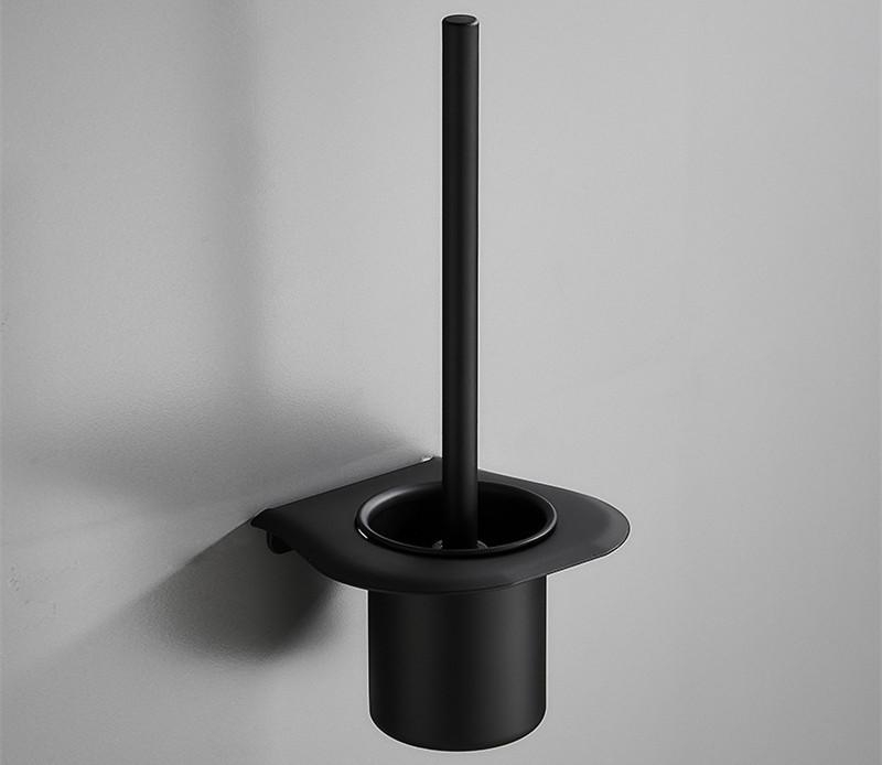 

Tuqiu Черный держатель для туалетной щетки с щеткой Алюминий Белый Ванная комната Держатель для чистящей щетки для туалета Набор настенных креплений style 2 black