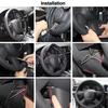 Hand Sewing Car Steering Wheel Cover for Porsche 911 Carrera (997) Boxster (987) 2004-2009 Cayman (987) 2005-2009 Black Suede