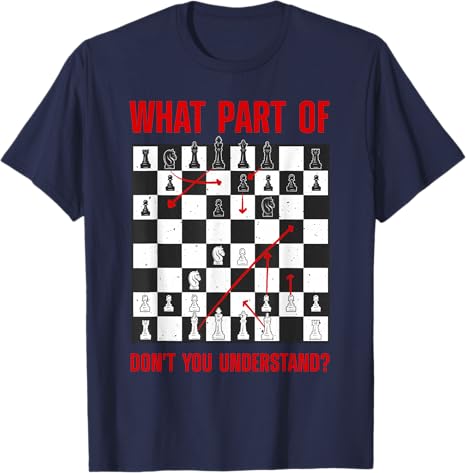 Cool Chess Novelty Unisex Kids Board Game Chess Player TShirt Best Chess Gift Idea with What Part of Dont You Understand Tees