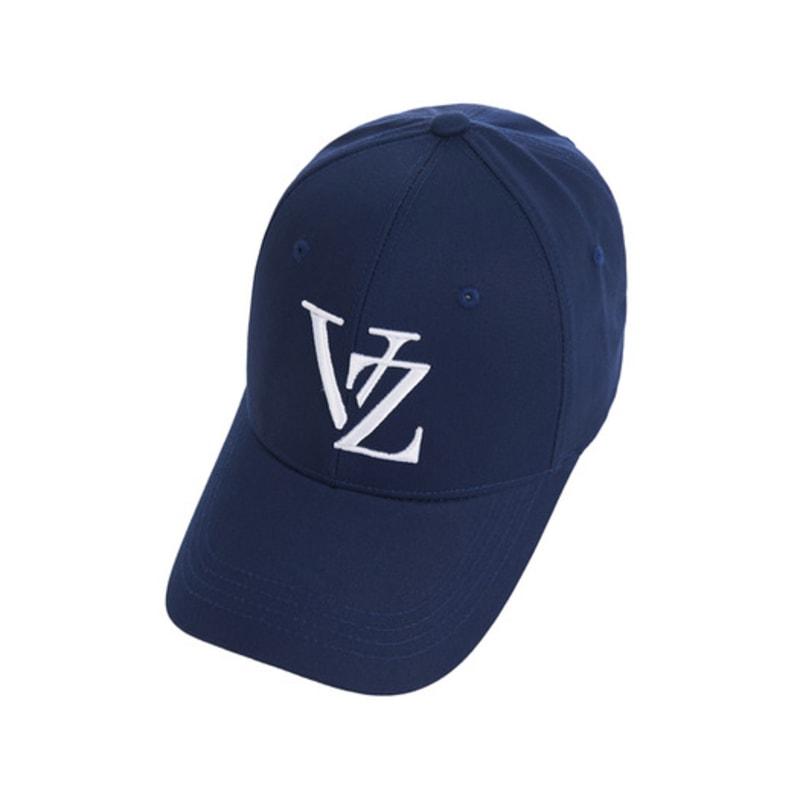 VARZAR Monogram Big Logo Overfit Buckle Cap Navy