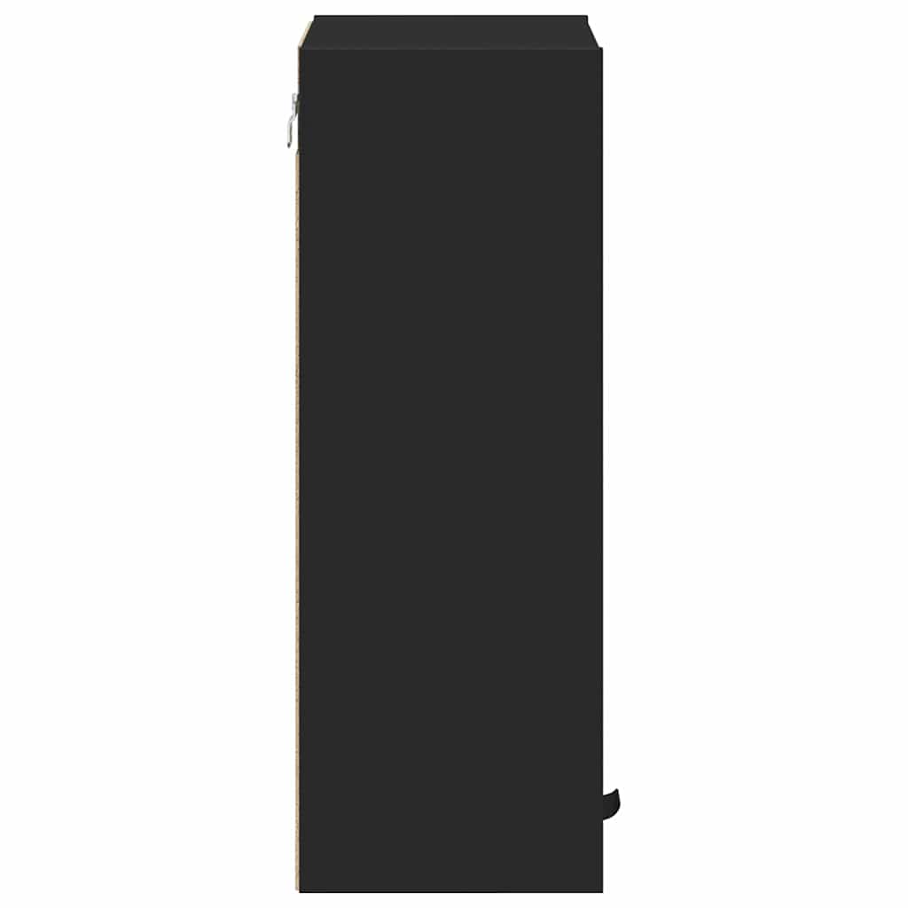 Bathroom Cabinet Wall Mounted Black 39 x 23.5 x 65 cm