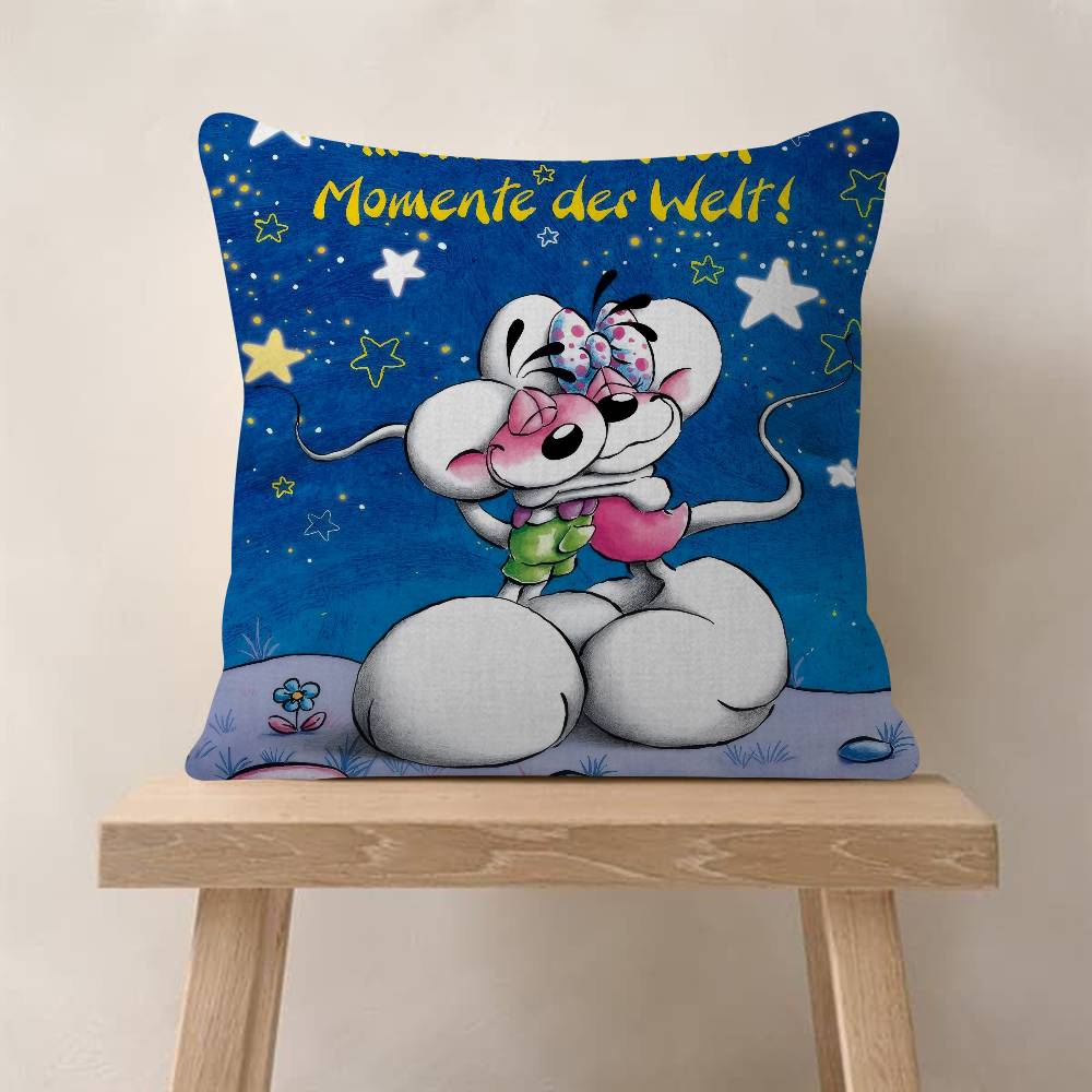 Cartoon DDiddl love cute kawaii Personalized Pillow Cover Kids Bedroom Wild Party Decor Pillowcase kid Birthday shower Gift
