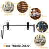 Spiral Wine Wall Holder 12Pcs Wine Bottle Display Holder Wine Bottles Display Wall Storage Shelf for Home Bar Wall Black Right