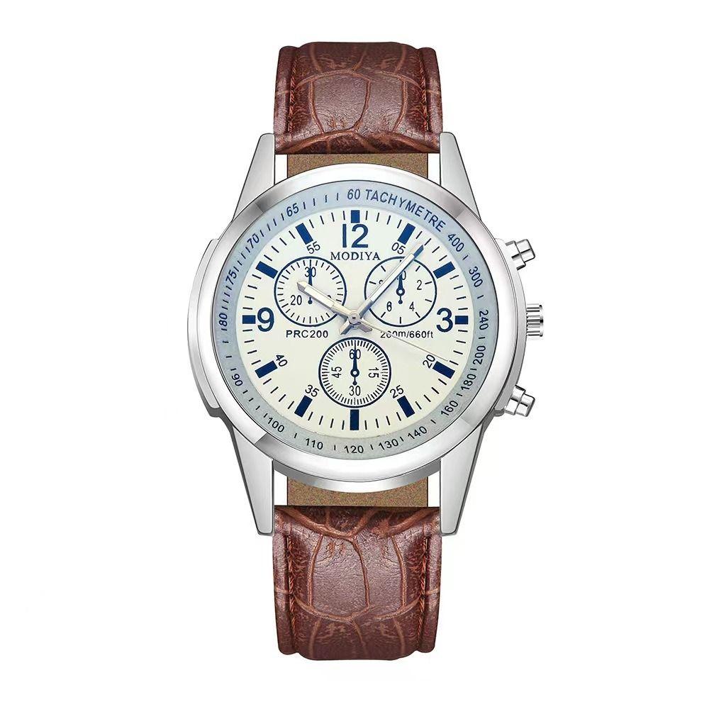 Six-Pin Men Wristwatch Leather Watchband Business Watch Fashion Quartz Watch
