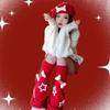 Meias longas Lolita femininas para outono e inverno, aquecedores de perna estilo Harajuku, adoráveis, com pequenos ossos em 3D e estrelas tricotadas, polainas para botas.