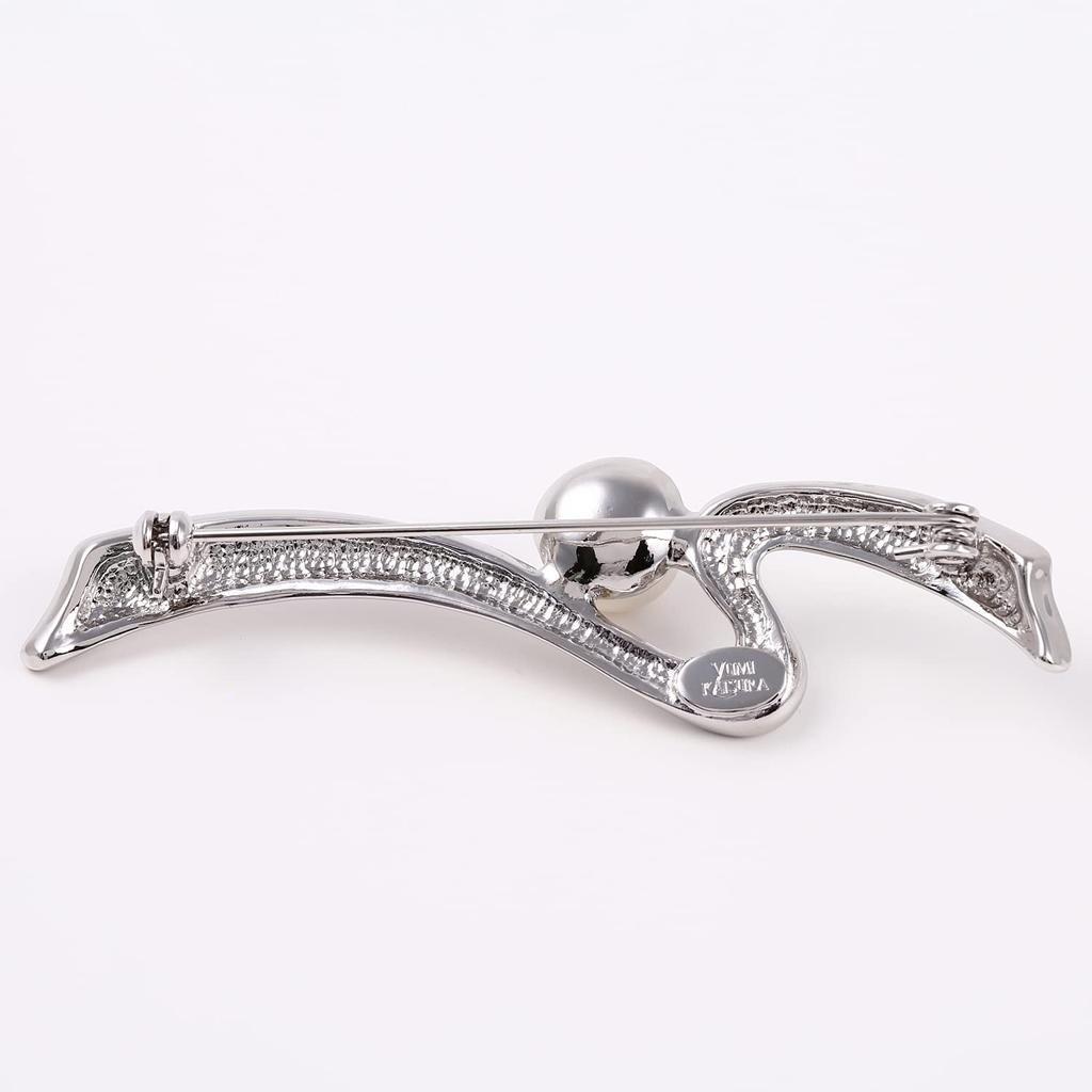 By Yumi Pearl Brooch Yumi Sienne 10mm Popular Ceremonies Stylish Simple Made In Japan White [Produced Katsura] Women's