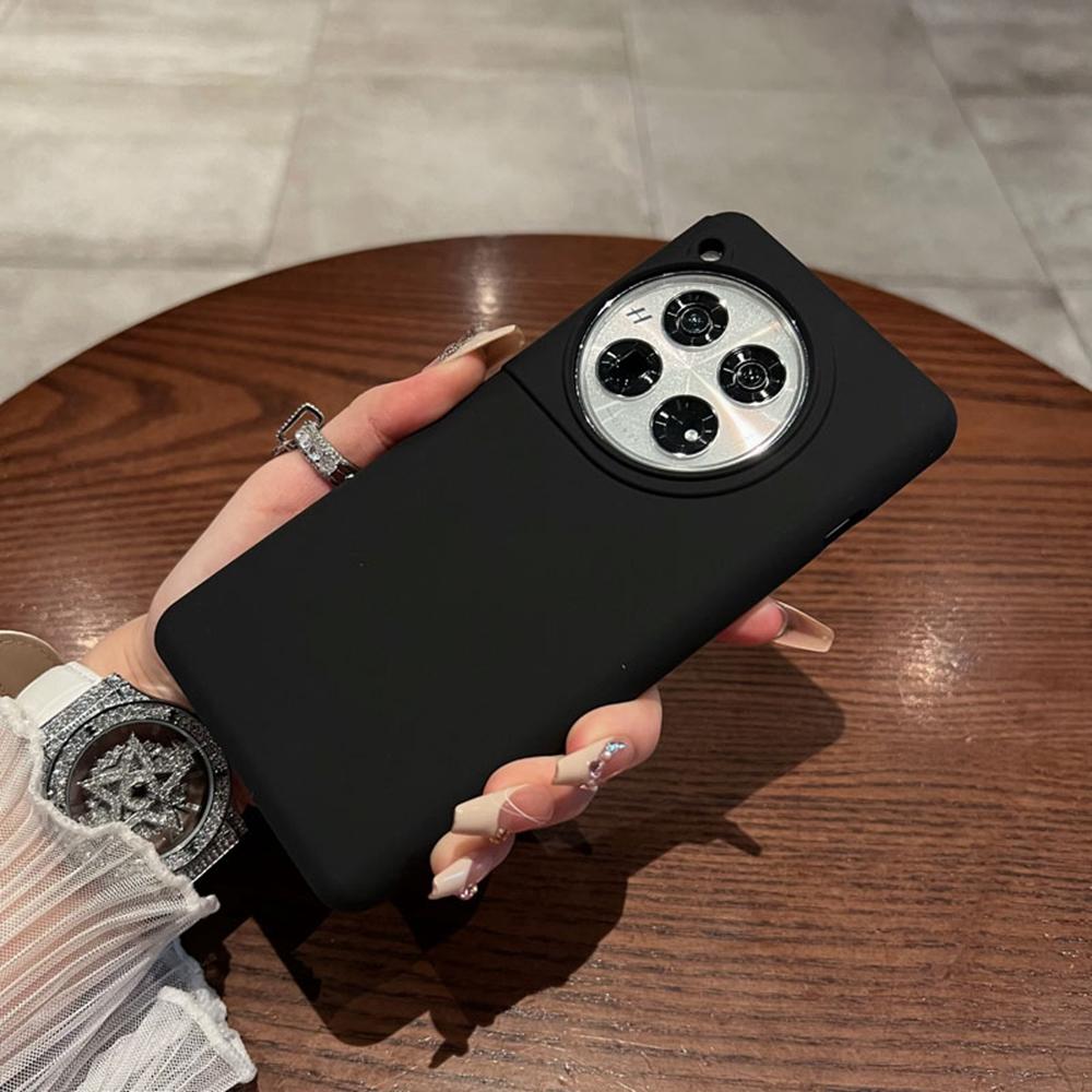 For OnePlus 12 5G Case Skin-Friendly Liquid Silicone+PC Phone Cover