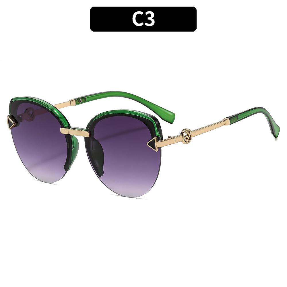 Women's Sunglasses, Fashionable Cat's Eye Half-frame Sunglasses