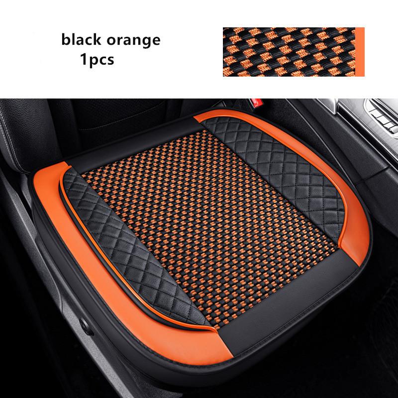Ice Silk +PU Leather Car Seat Covers Universal Front Seat Anti-slip Seat Cushion Seat Protector Mat Decoration Accessories