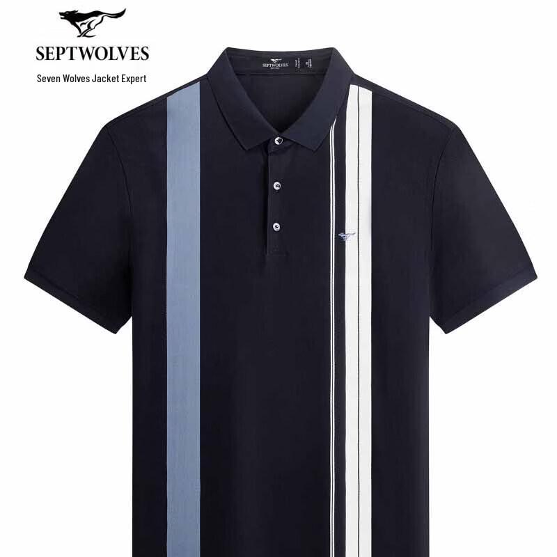 Septwolves Men s Skin-friendly High-Cotton Pique Polo Shirt L