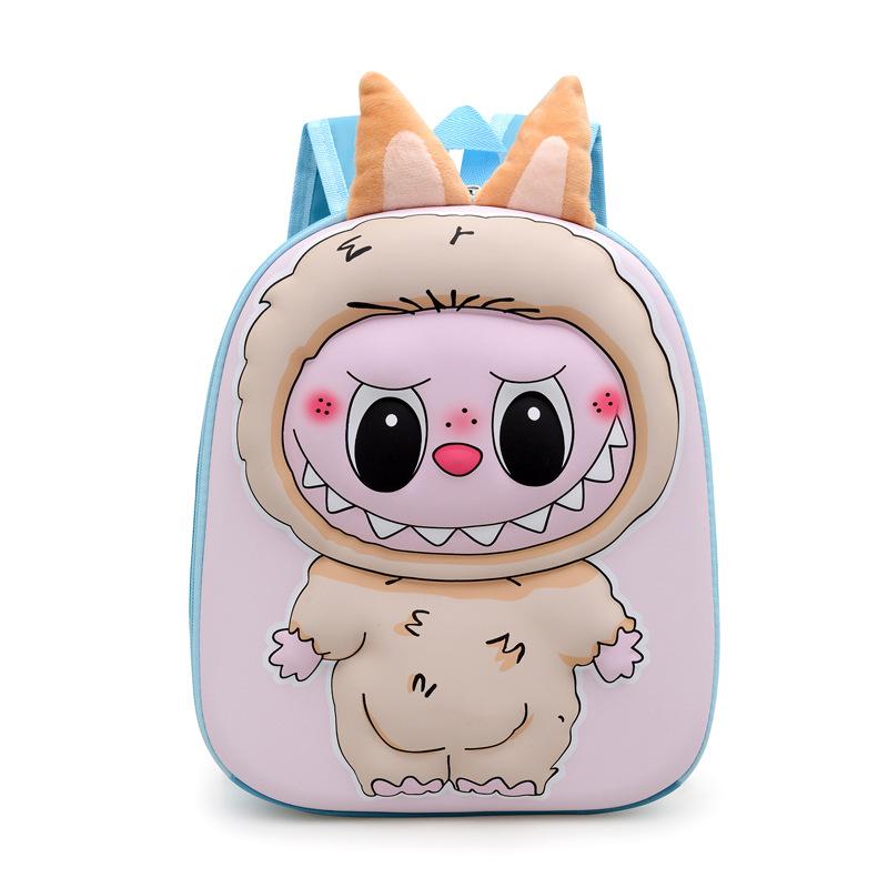 School Bag Love New Cartoon Labu Cloth 11 Inch Hard Shell 3D Small Backpack To Go To School and Go Backpack