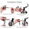 Beer Keg Co2 Charger,0-60PSI Mini Co2 Regulator,Portable Co2 Dispenser With Ball Lock Quick Disconnect For Home Brewing Beer Keg